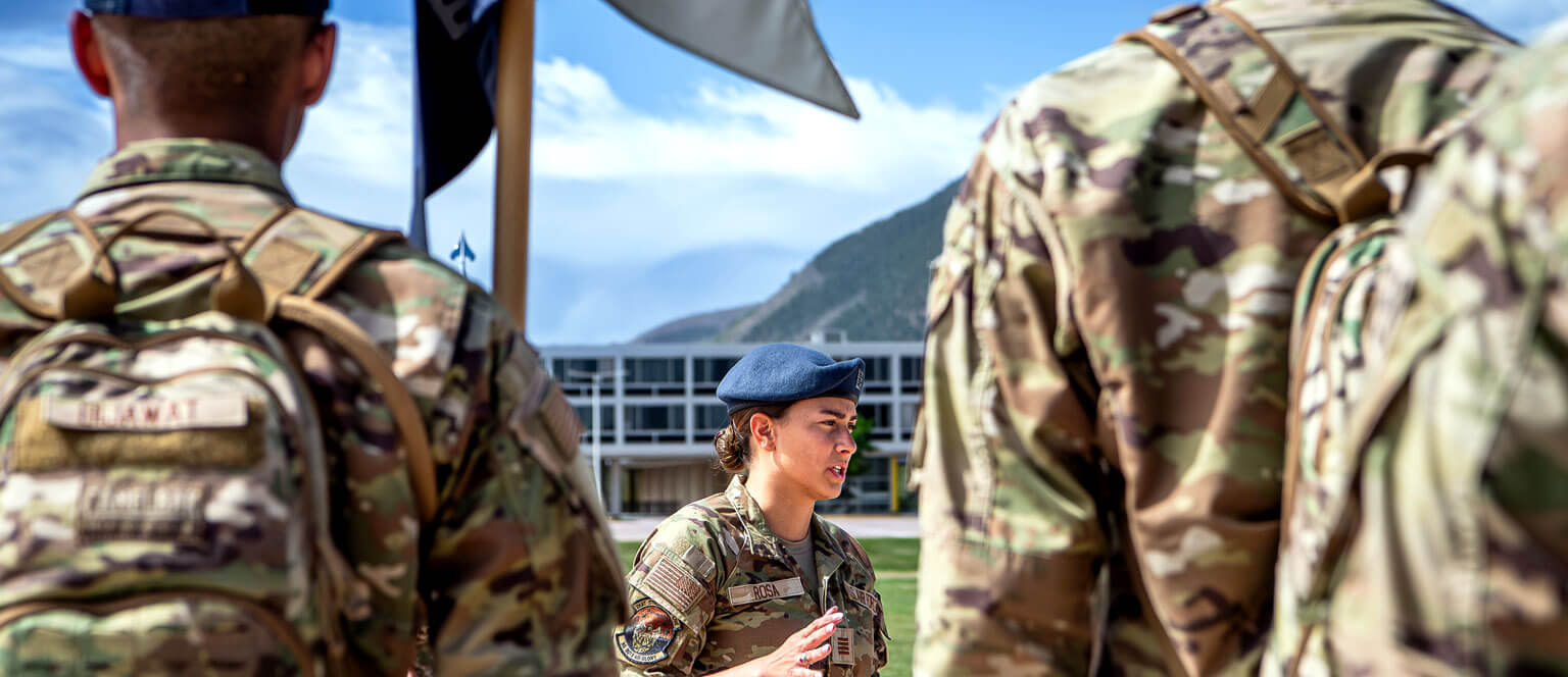 Basic Cadets during training.
